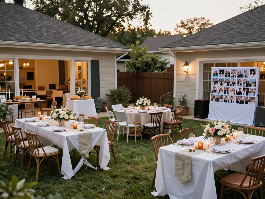 Backyard Sweet 16 Party Setup With Flexible Zones