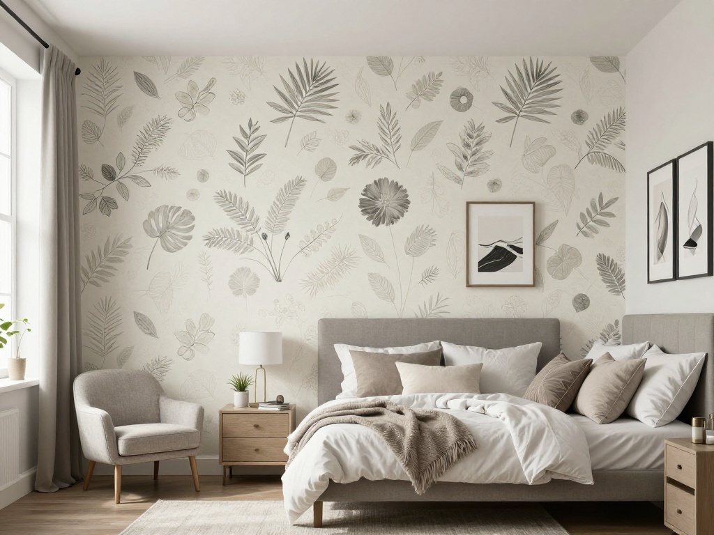 Removable Wallpaper Accent Wall In A Rental-Friendly Dorm