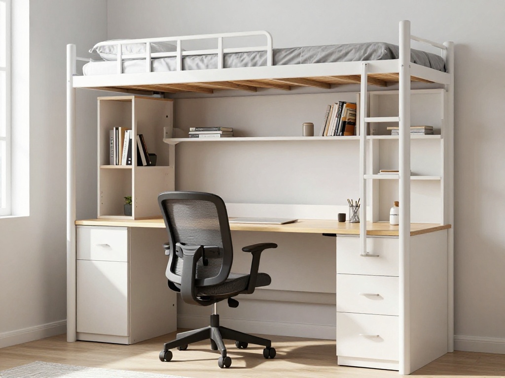 Fold-Out Dorm Desk Setup For Small Spaces