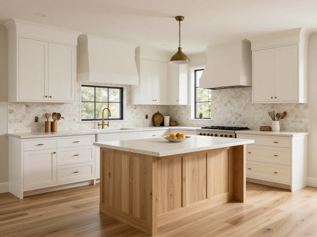 Classic Farmhouse Kitchen With Layered Vintage Character