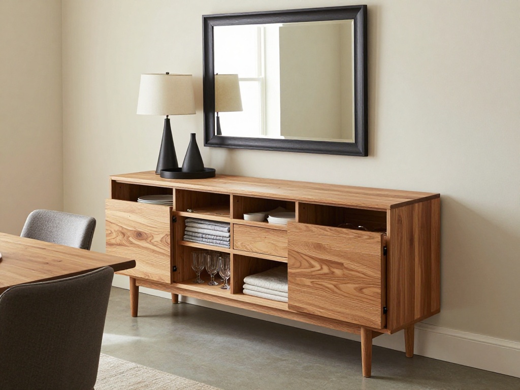 Practical Dining Room With A Functional Sideboard