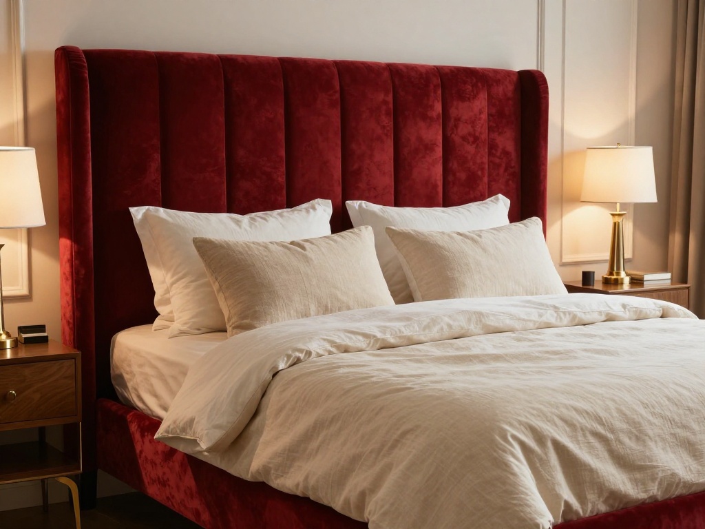 erracotta Red Bedroom With Natural Materials