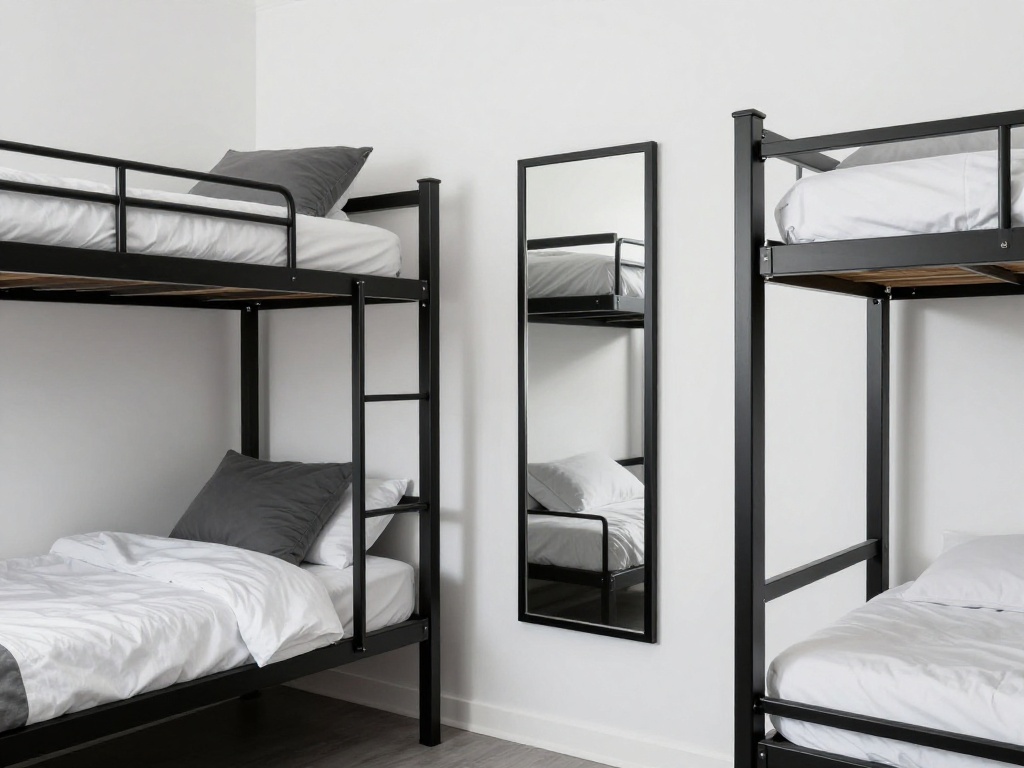  Minimalist Dorm Room With Monochrome Palette And Clean Lines