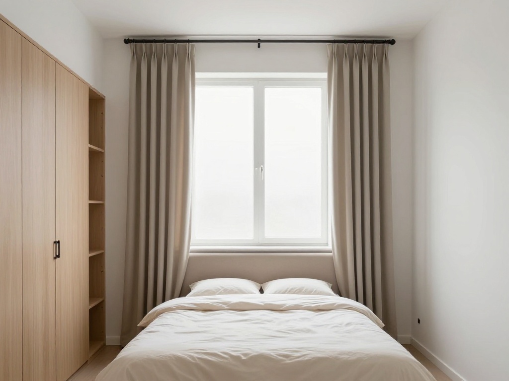 Small Bedroom With the Bed Under the Window