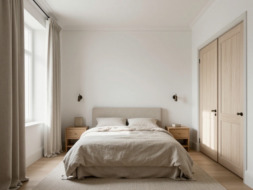 Tiny Room With a Light Tonal Color Scheme