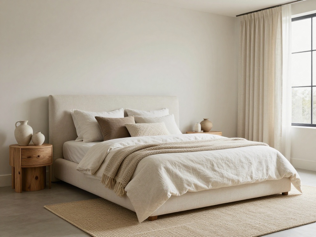 Simple Bedroom Decorating Ideas With Soft Neutral Textures