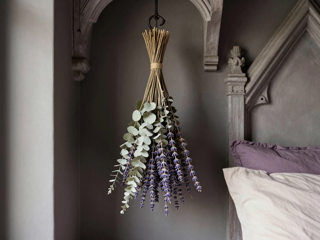 Hanging Dried Florals In A Corner
