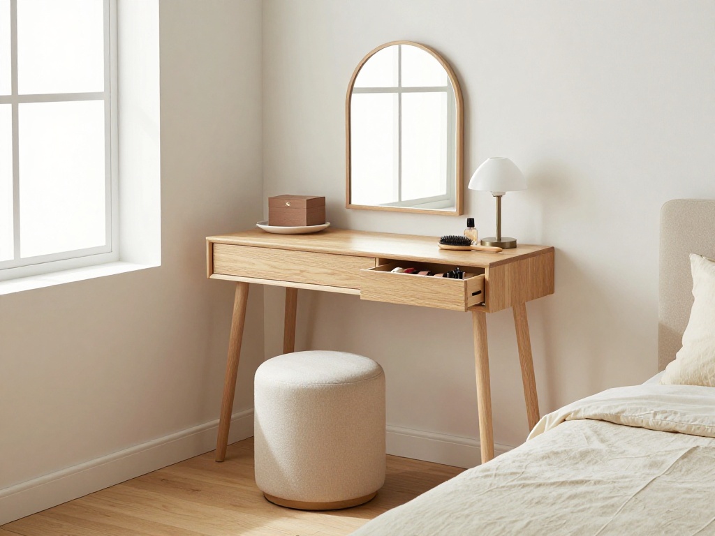Bedroom Decorating Ideas For A Single Woman With A Refined Vanity Corner