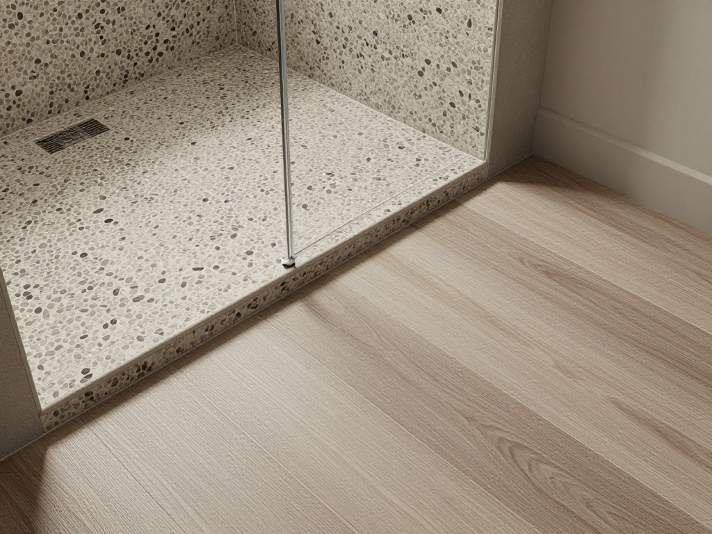 Pebble Floor Tiles With Wood-Look Planks