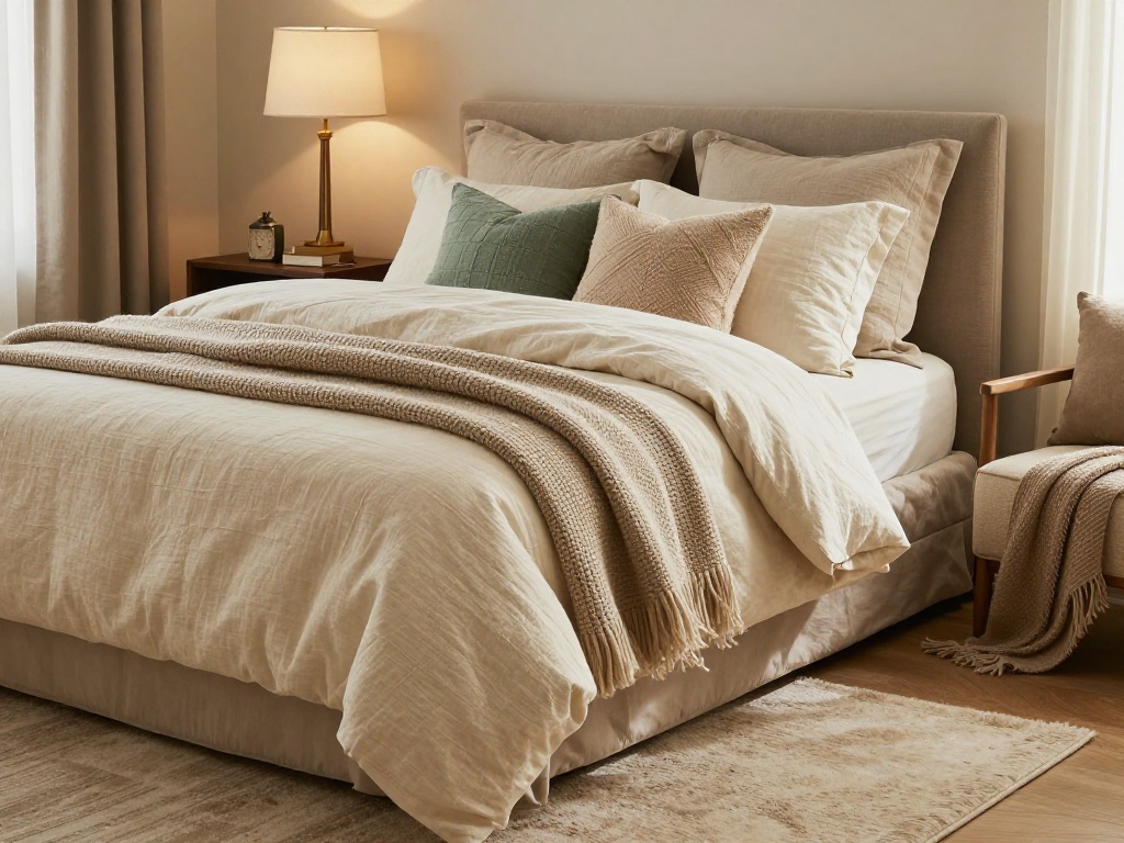 Cozy Chic Bedroom With Layered Bedding