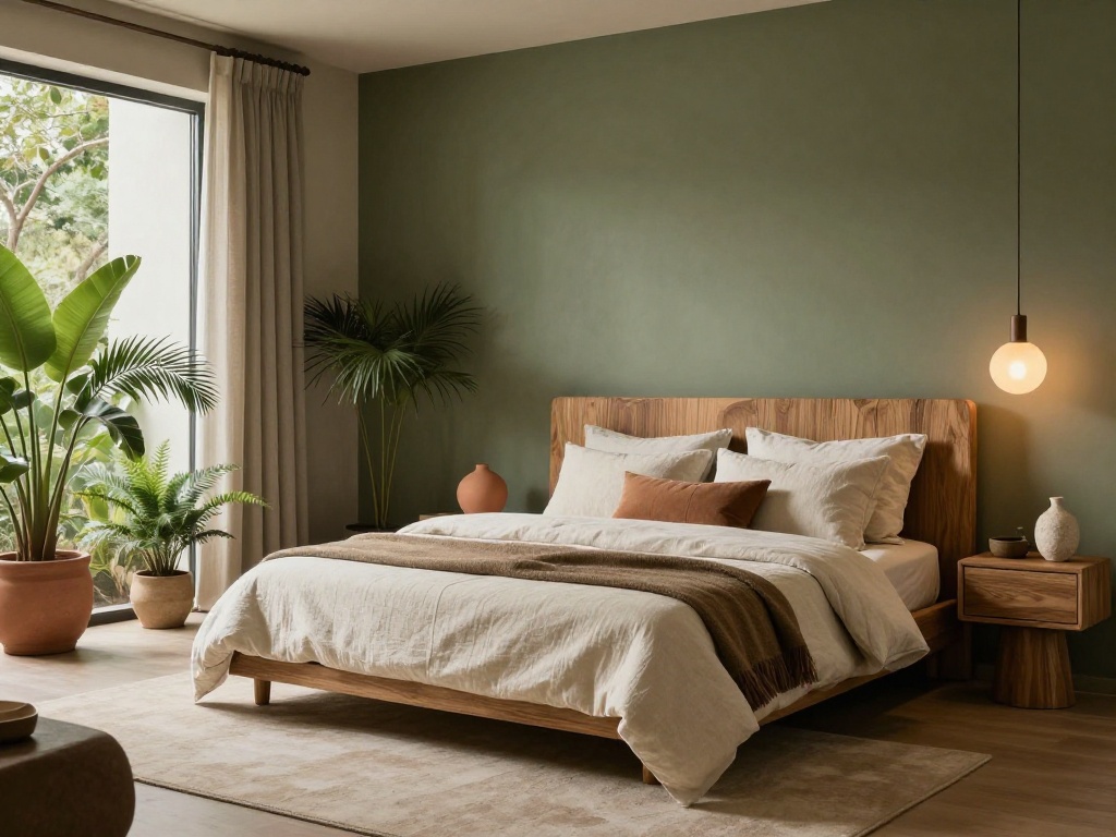 Chic Bedroom Office Combination