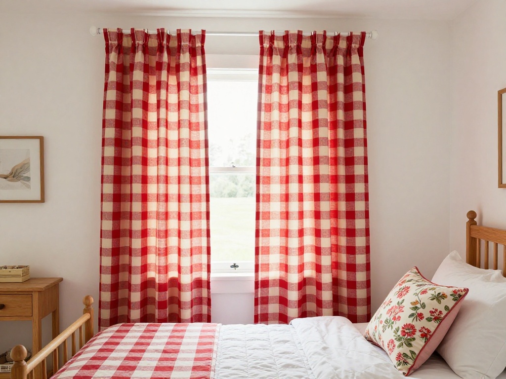 Sheer Curtains with a Colored Valance
