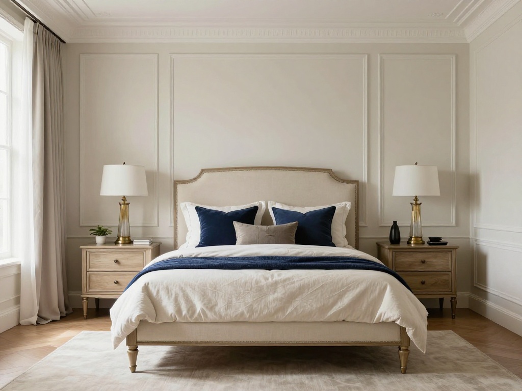 Contemporary Chic Bedroom With Artistic Decor