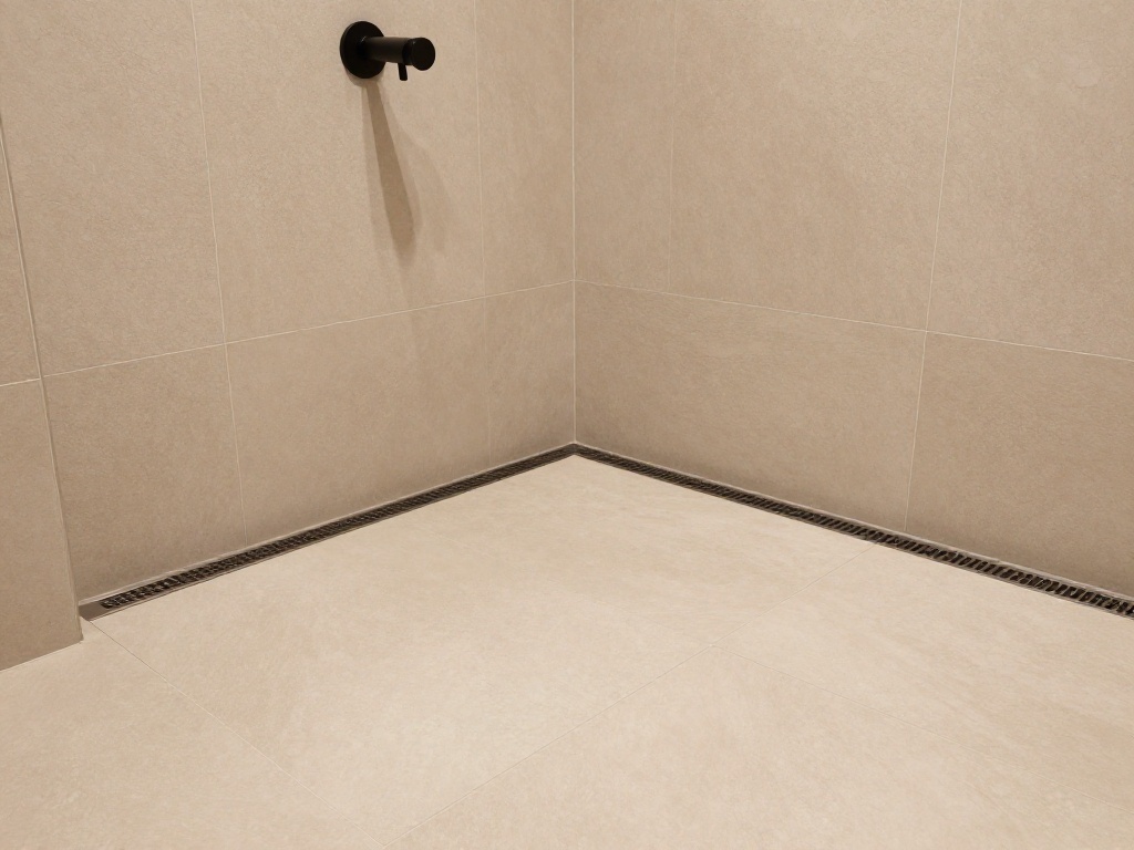 Compact Wet Room With Linear Drain