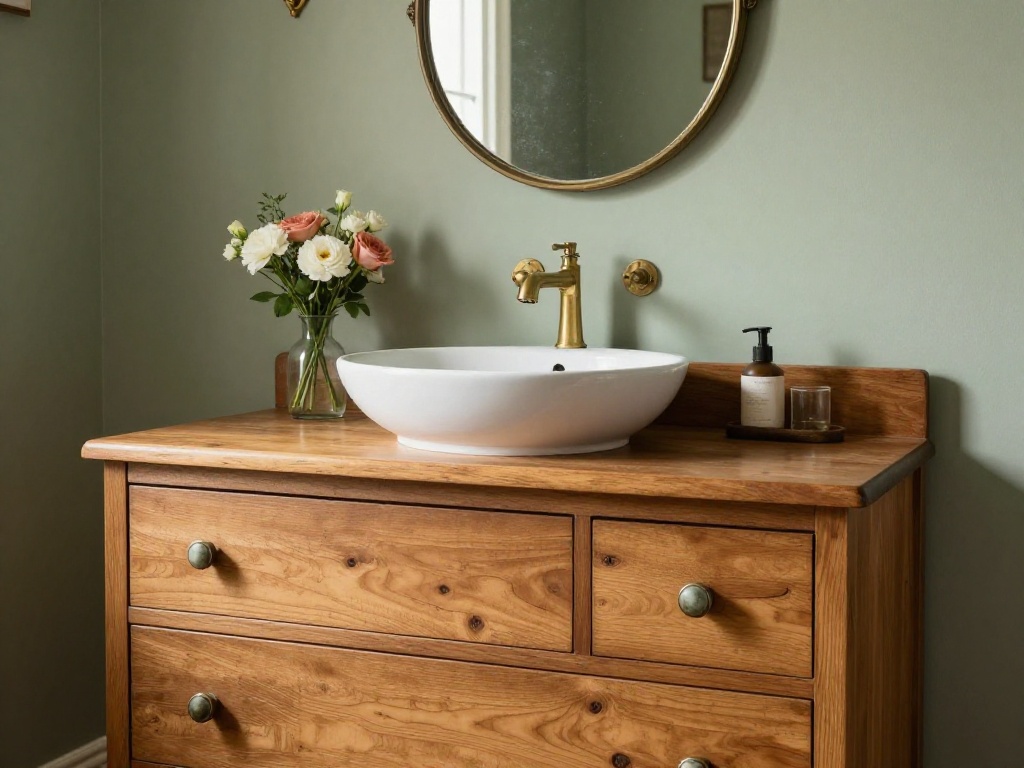 Vintage Dresser Converted To Vanity