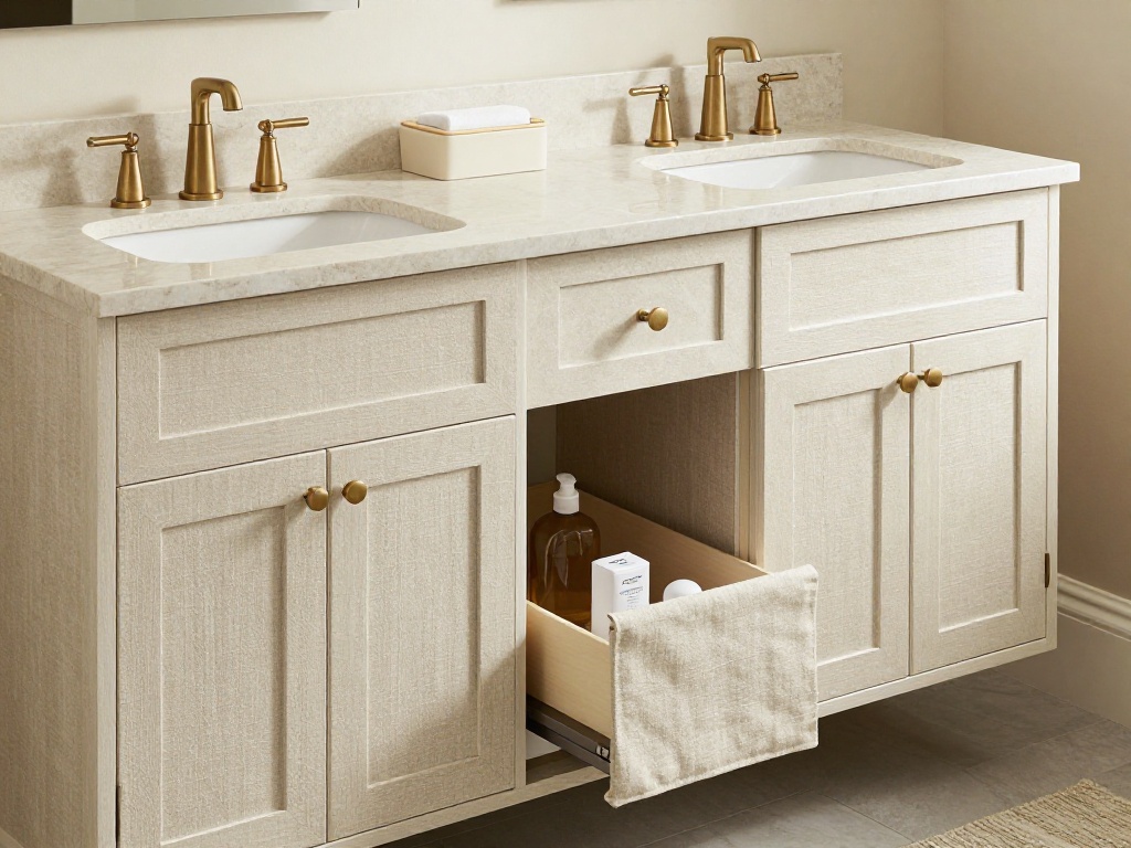Double Sink Vanity With Skirted Front
