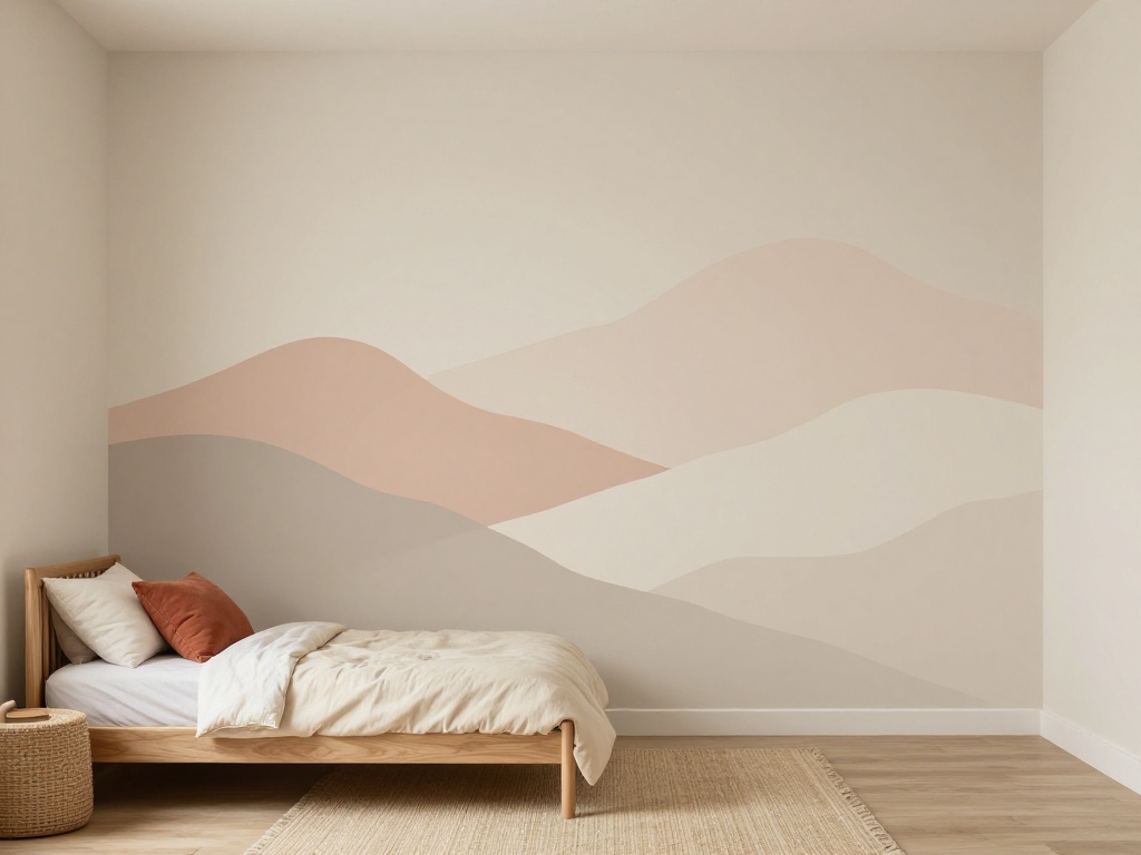 Neutral Room With A Single Statement Wall Mural