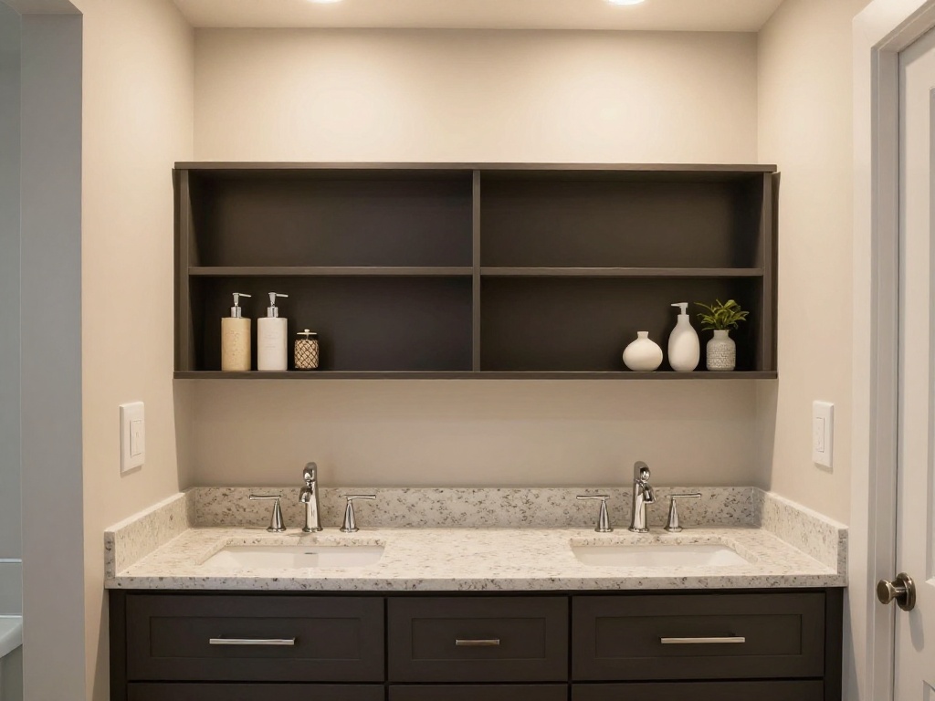 Two-Tier Vanity With Open And Closed Storage