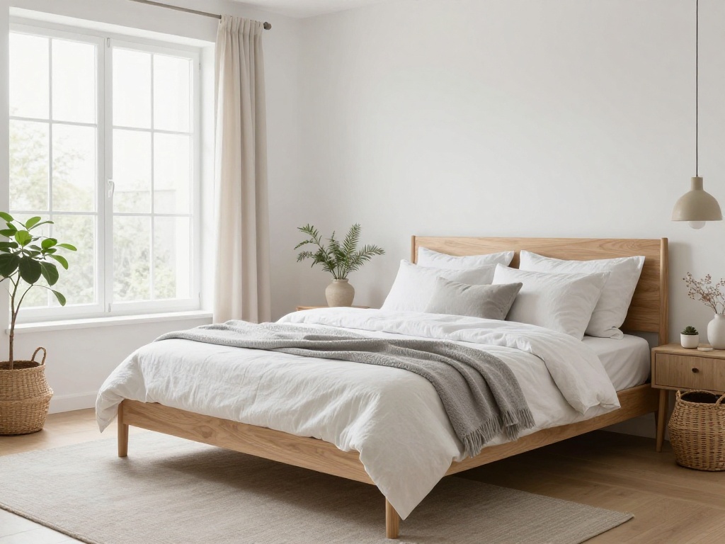 Scandinavian Chic Bedroom With Natural Elements