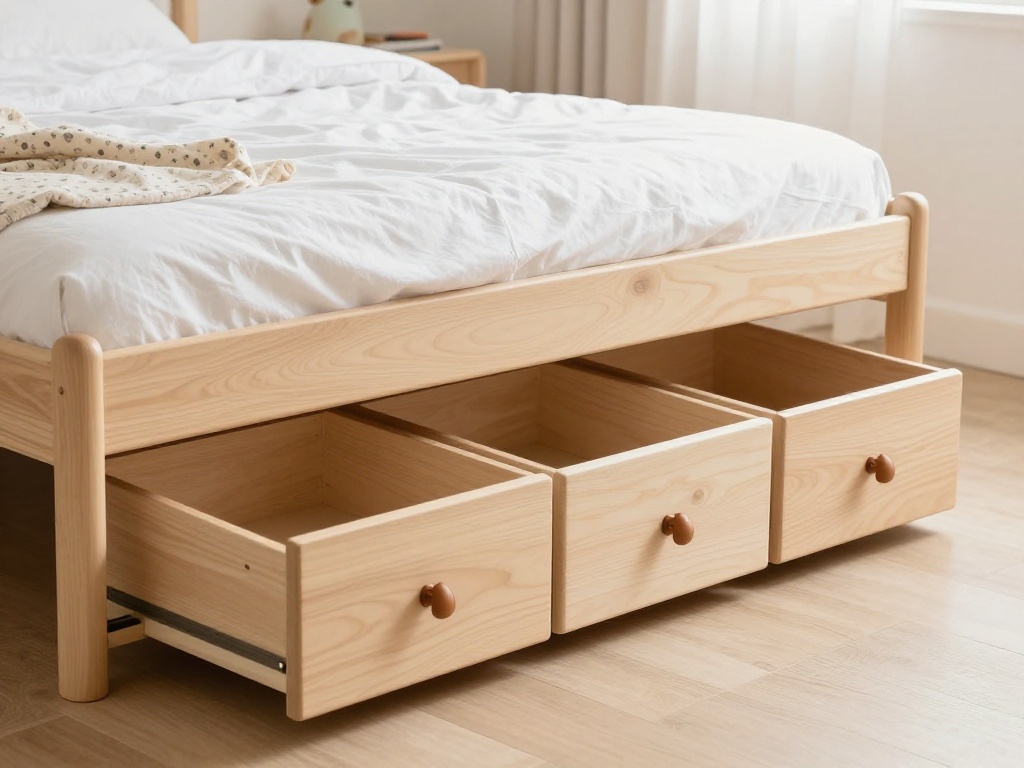 Bed With Built-In Storage Drawers