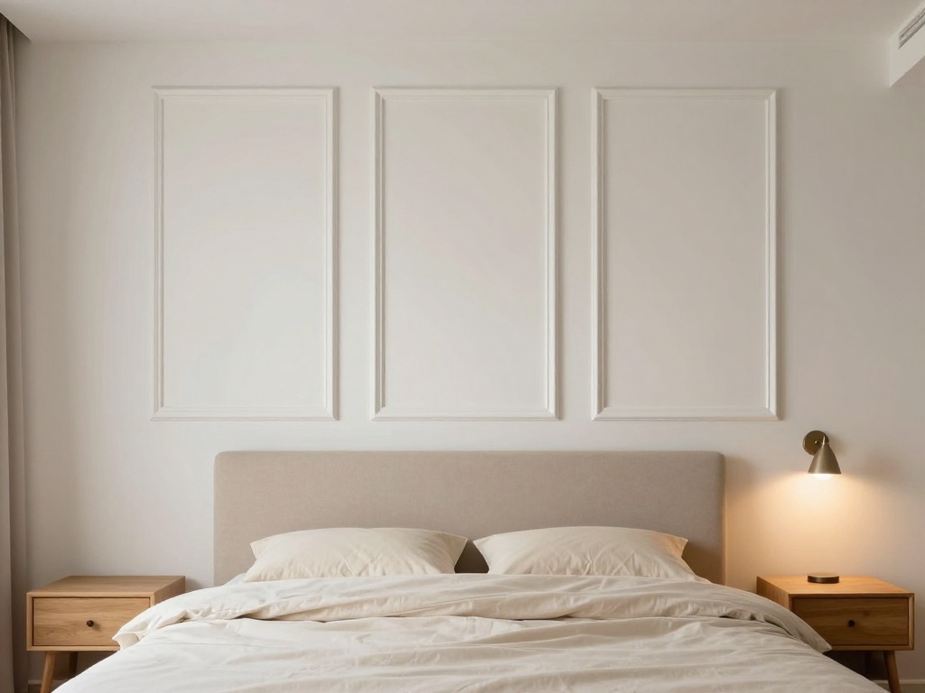 Rental Bedroom With Removable Wall Molding
