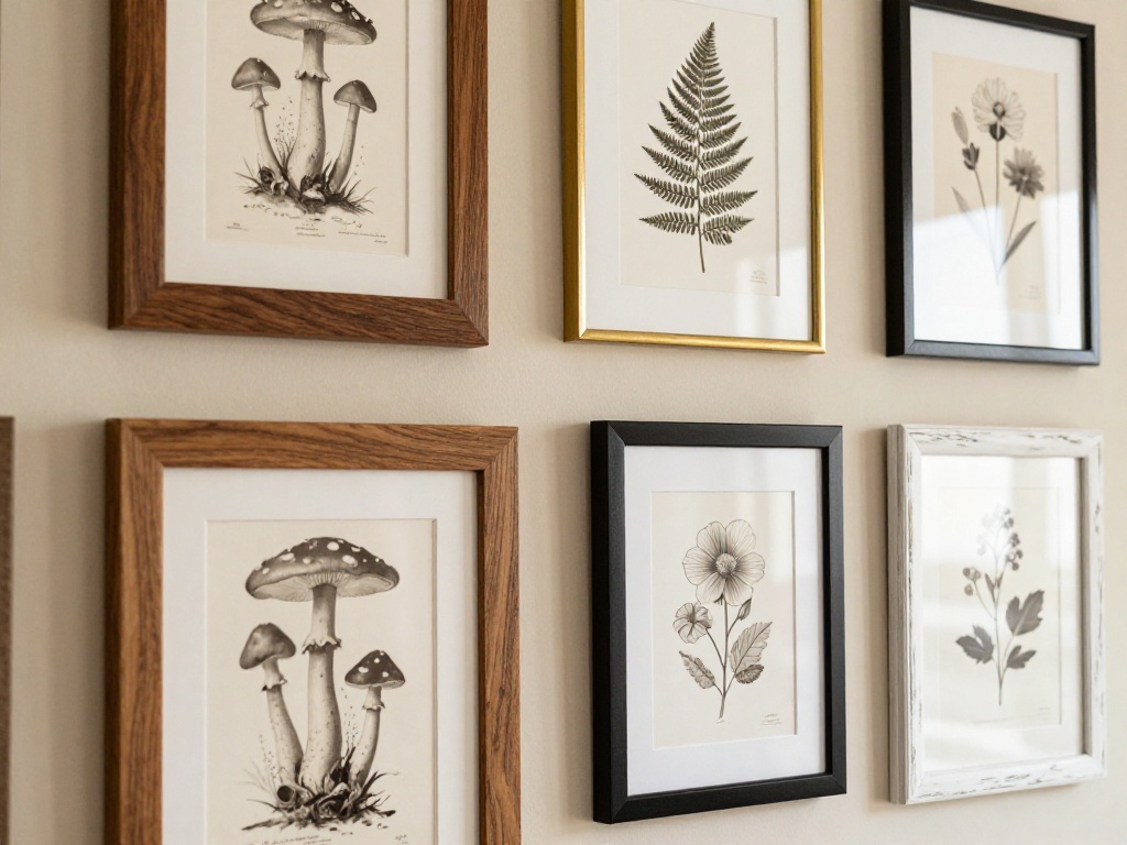 Botanical Illustrations In Mixed Frame Styles