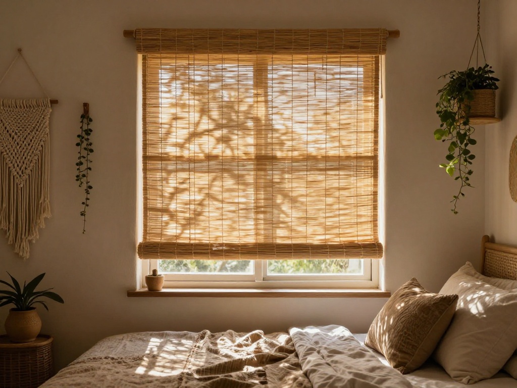 Pinch-Pleat Drapes in a Subtle Pattern